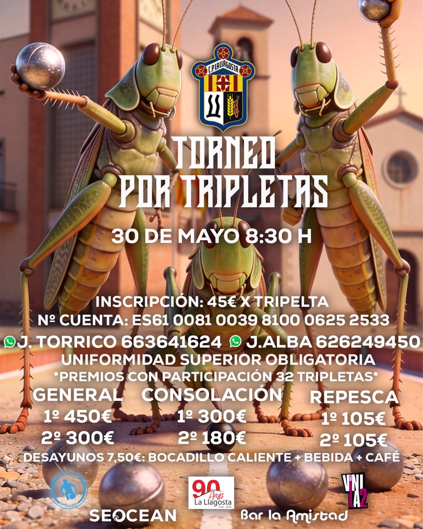 Torneo de Petanca por Tripletas en La Llagosta