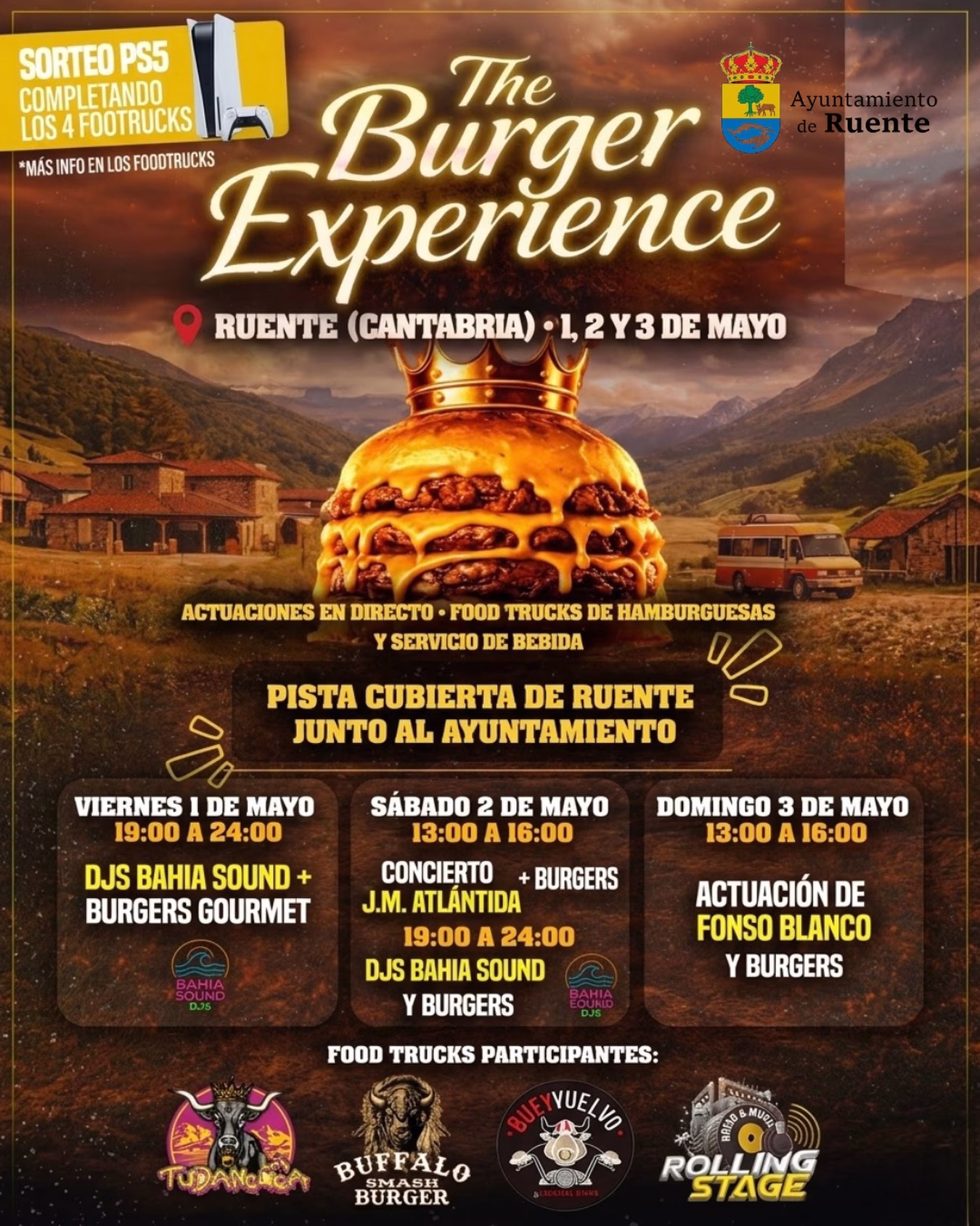 The Burger Experience - Sábado 2 de Mayo en Ruente