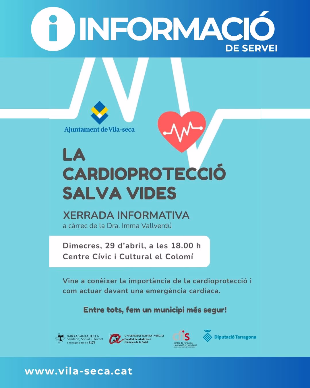 Xerrada informativa: La Cardioprotecció Salva Vides en Vila-seca