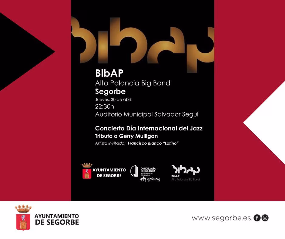 Concierto del Día Internacional del Jazz con tributo a Gerry Mulligan en Segorbe