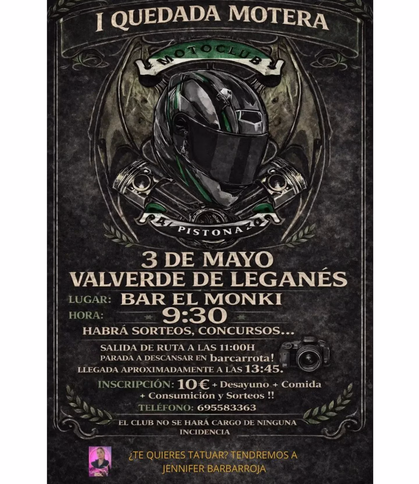 I Quedada Motera “El Pistonazo” en Valverde de Leganés