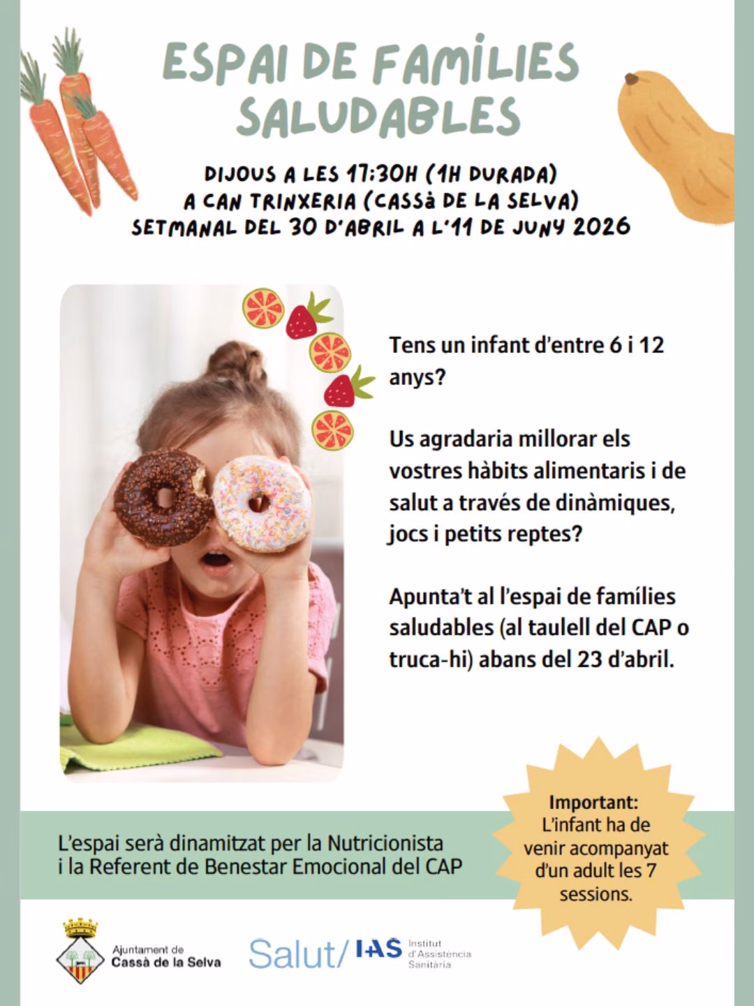 Espai de famílies saludables en Cassà de la Selva