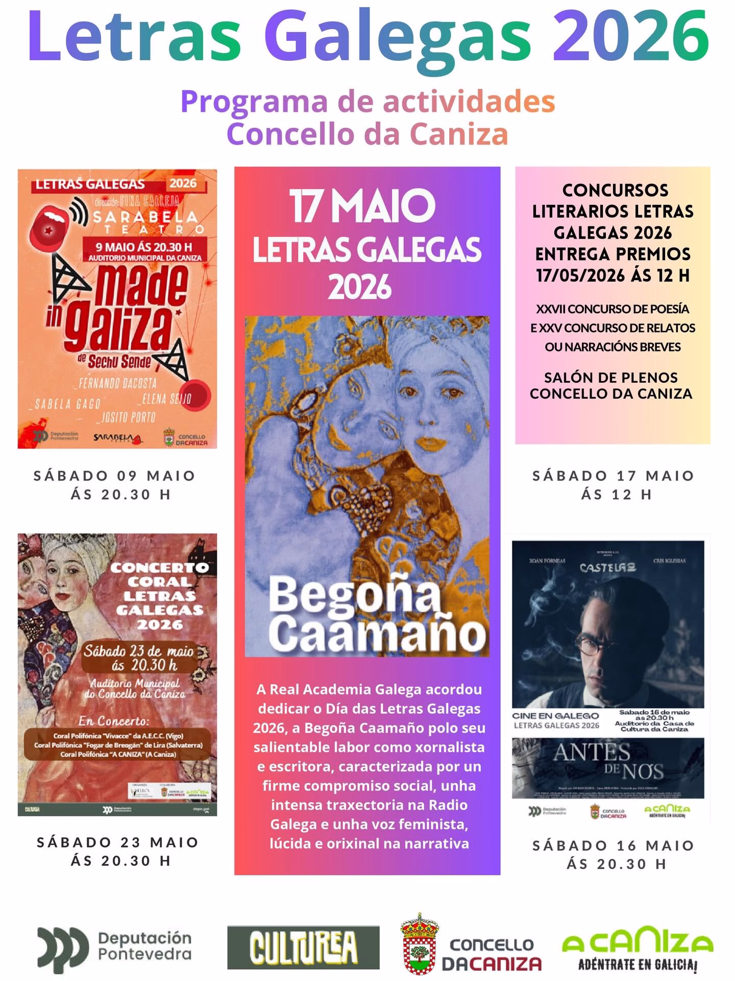 Acto central e entrega de premios dos concursos literarios en A Cañiza