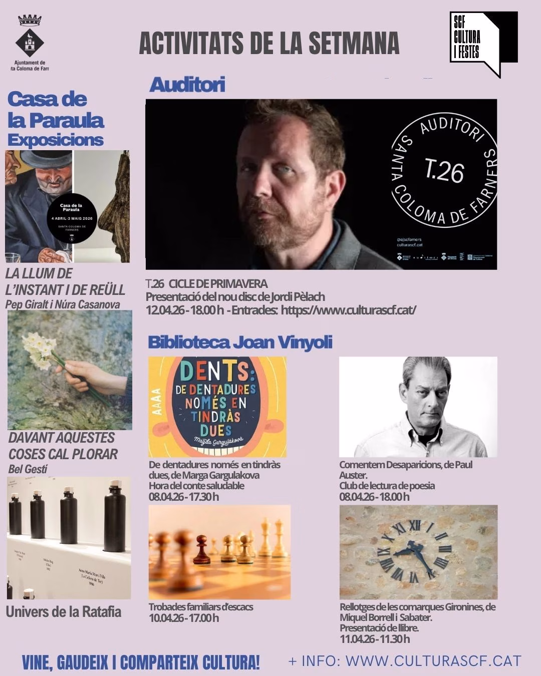 Activitats de la Setmana en Santa Coloma de Farners