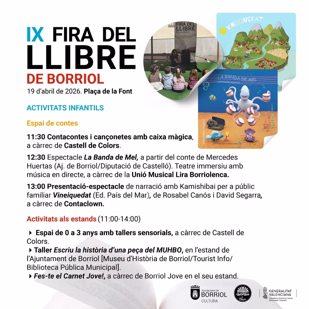 IX Fira del Llibre de Borriol en Borriol