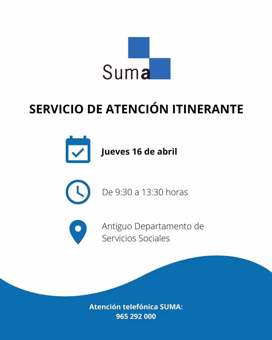 Servicio de Atención Itinerante SUMA en Salinas