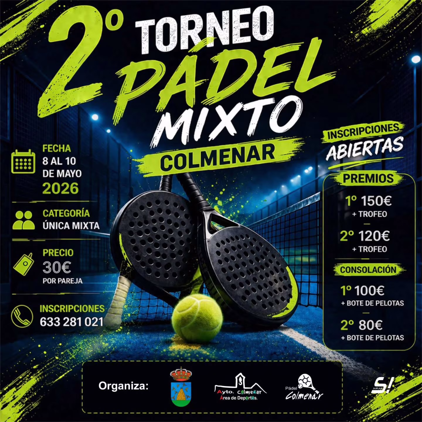 2º Torneo Pádel Mixto Colmenar en Colmenar