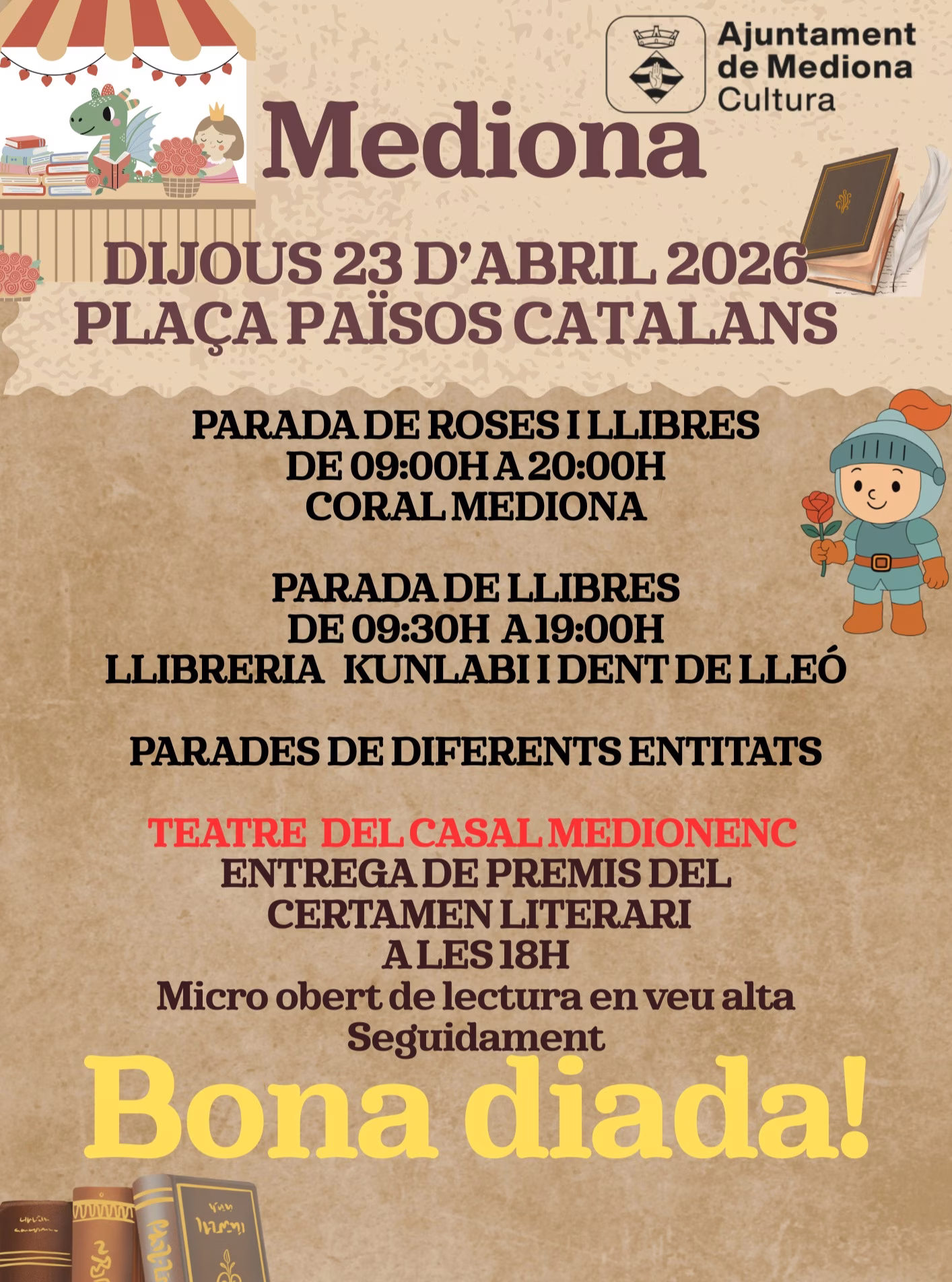 Paradas de diferentes entidades en Mediona