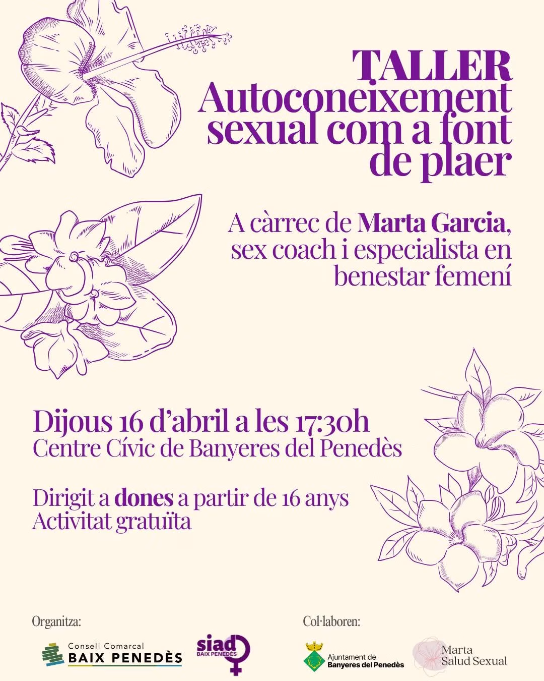 Taller Autoconeixement sexual com a font de plaer en Banyeres del Penedès