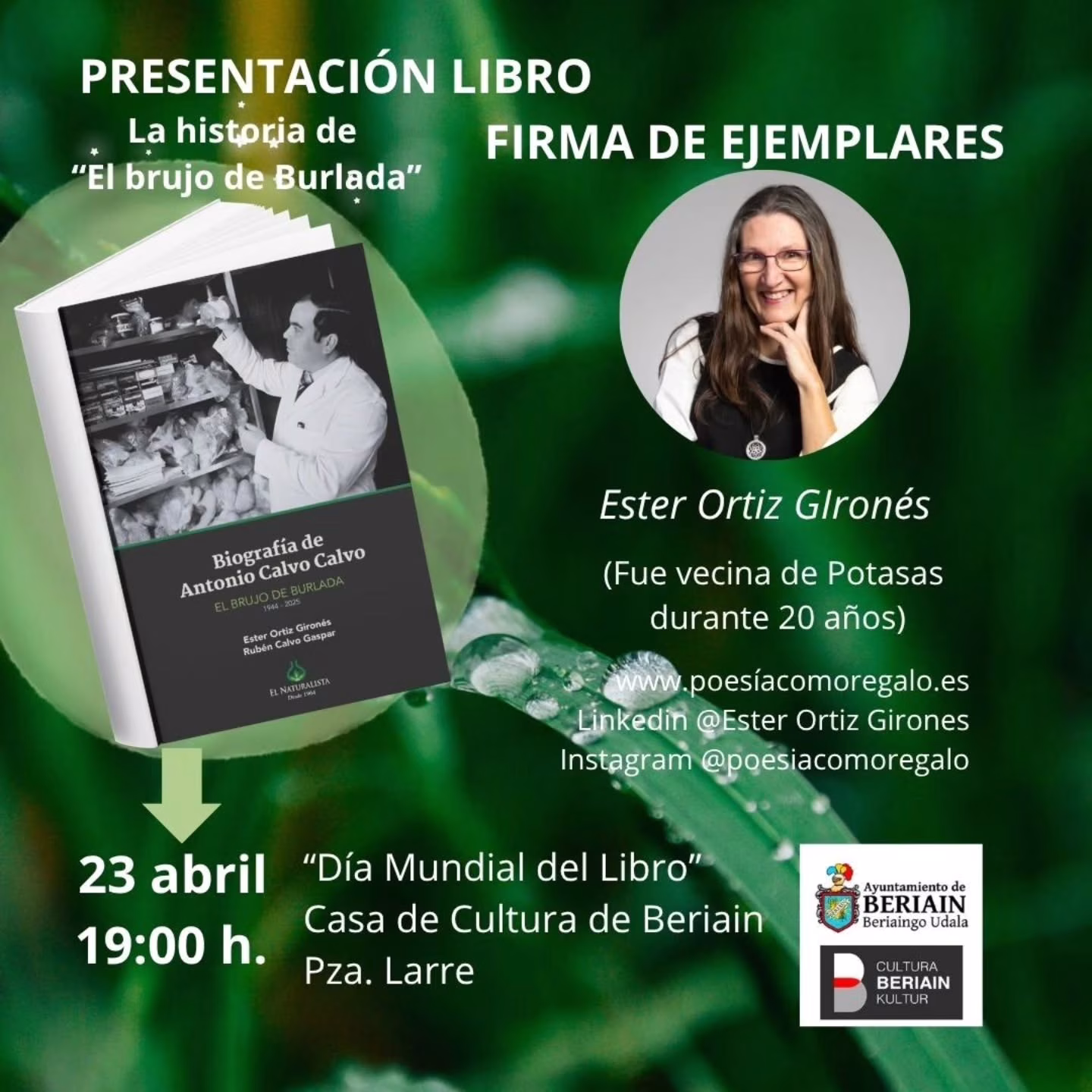 Presentación y firma del libro 'El brujo de Burlada' en Beriáin