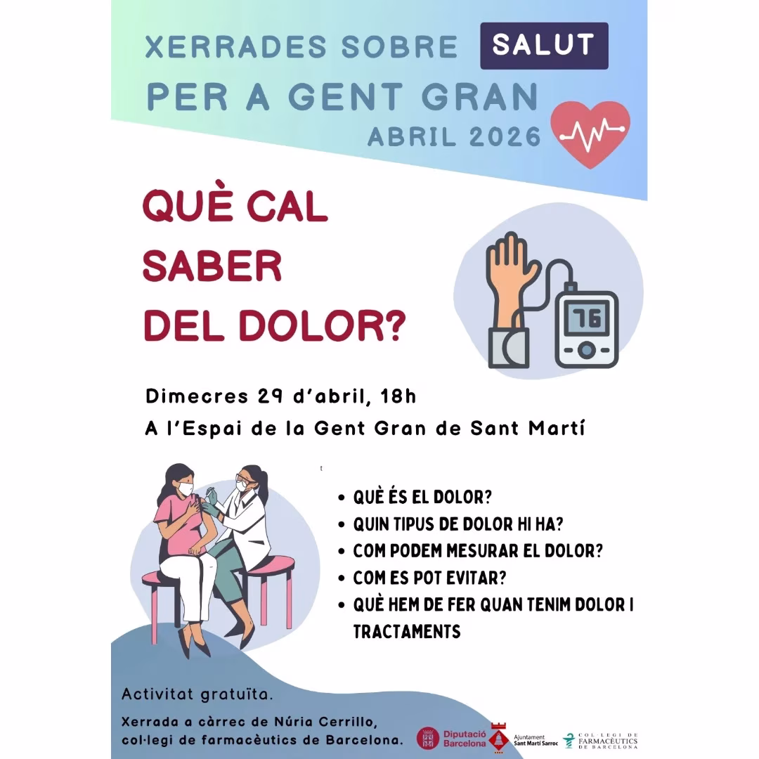 Xerrada: Què cal saber del dolor? en Sant Martí Sarroca