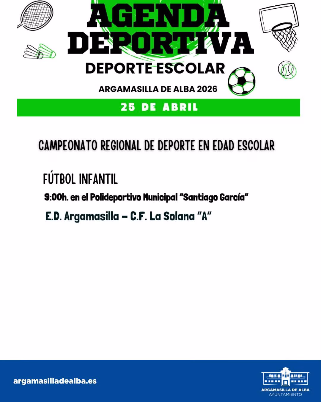 Fútbol Infantil: E.D. Argamasilla vs C.F. La Solana "A" (Campeonato Regional de Deporte Escolar) en Argamasilla de Alba