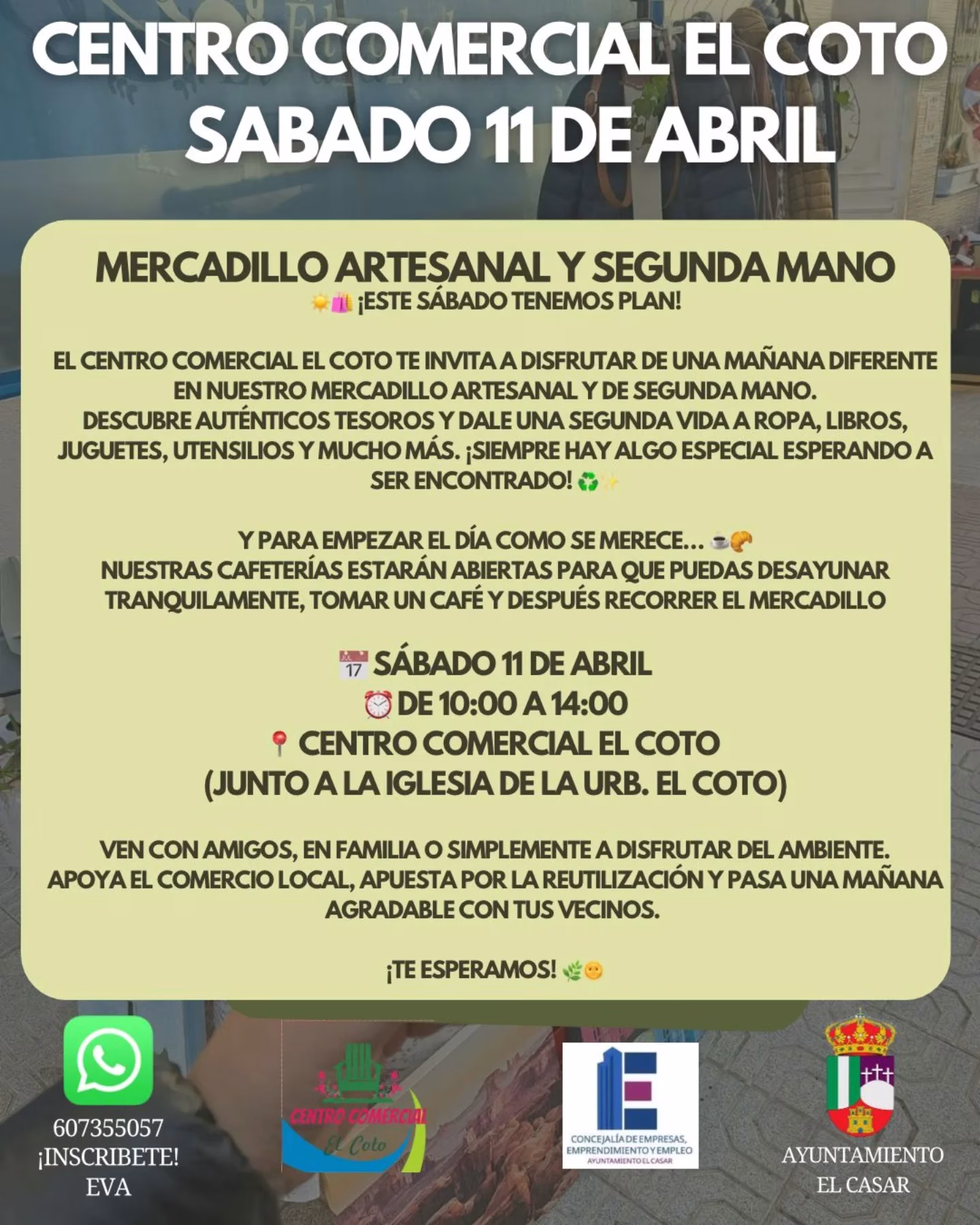 Mercadillo artesanal y de segunda mano en El Casar