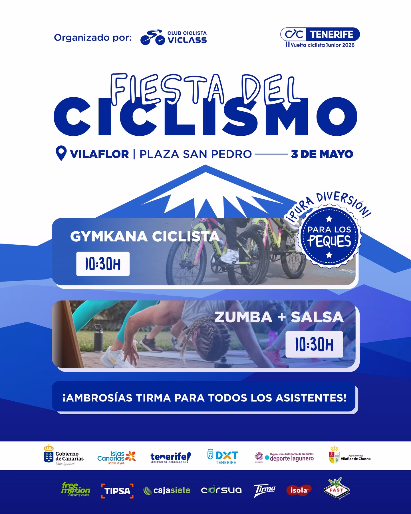 Gymkana ciclista para los más peques en Vilaflor de Chasna