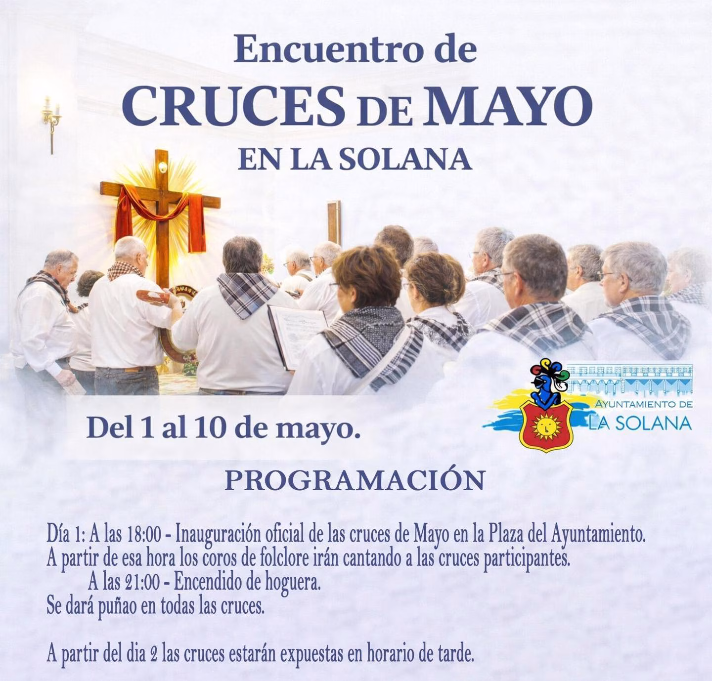Inauguración oficial de las cruces de Mayo en La Solana