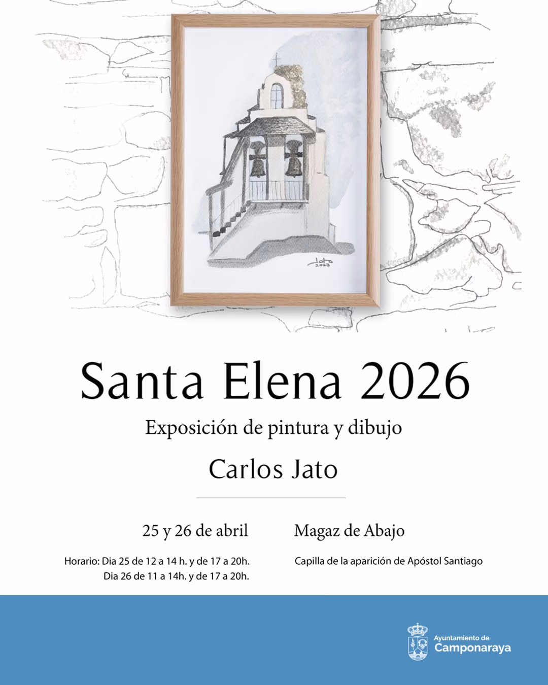 Exposición de pintura y dibujo de Carlos Jato en Camponaraya