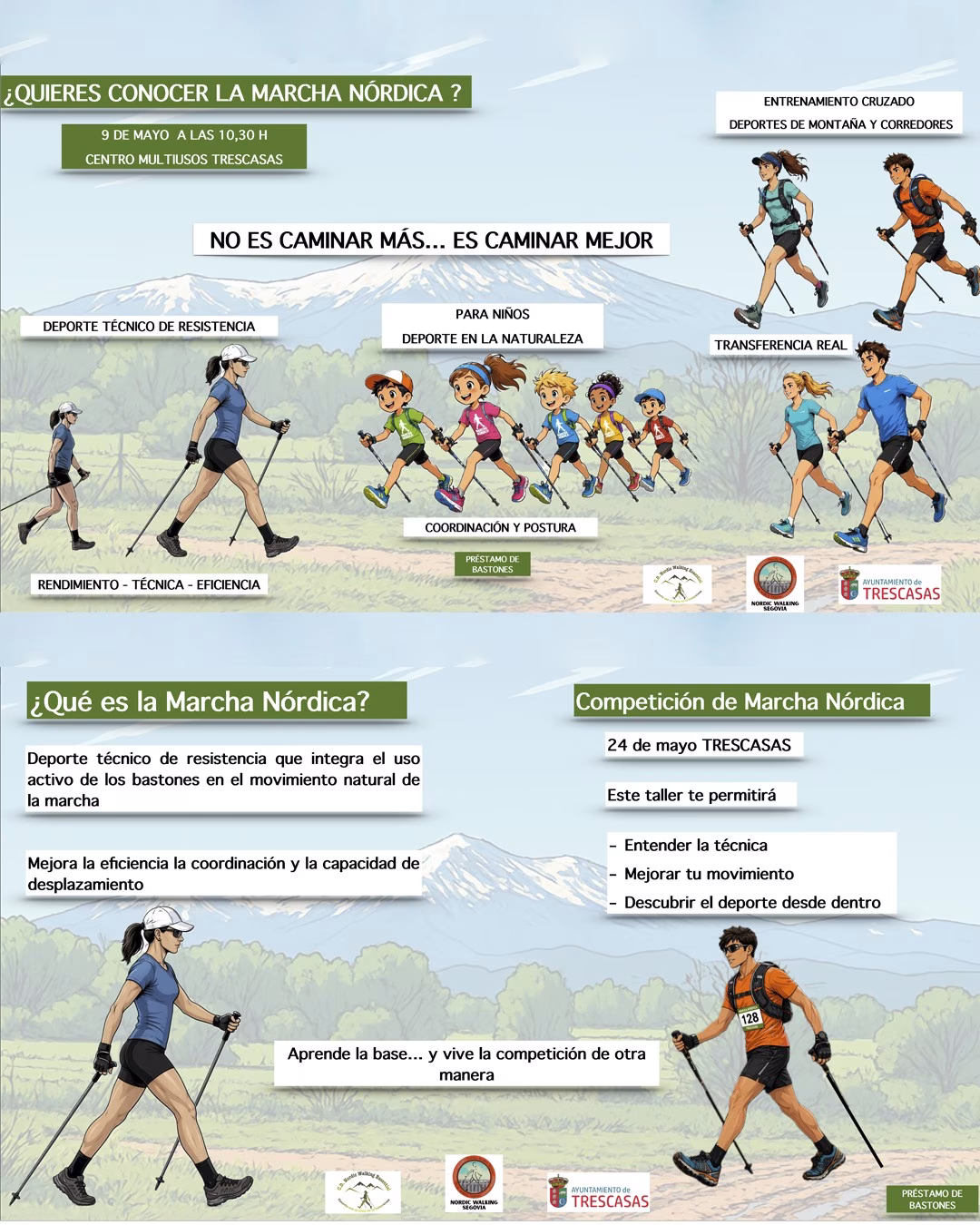 Programa de Marcha Nórdica en Trescasas en Trescasas
