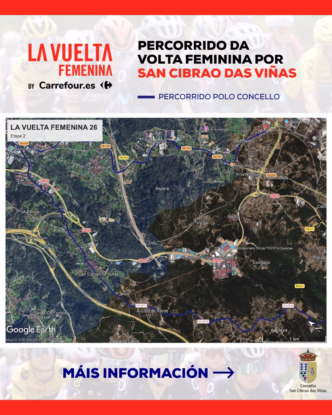 A Volta Ciclista Feminina en San Cibrao das Viñas en San Cibrao das Viñas