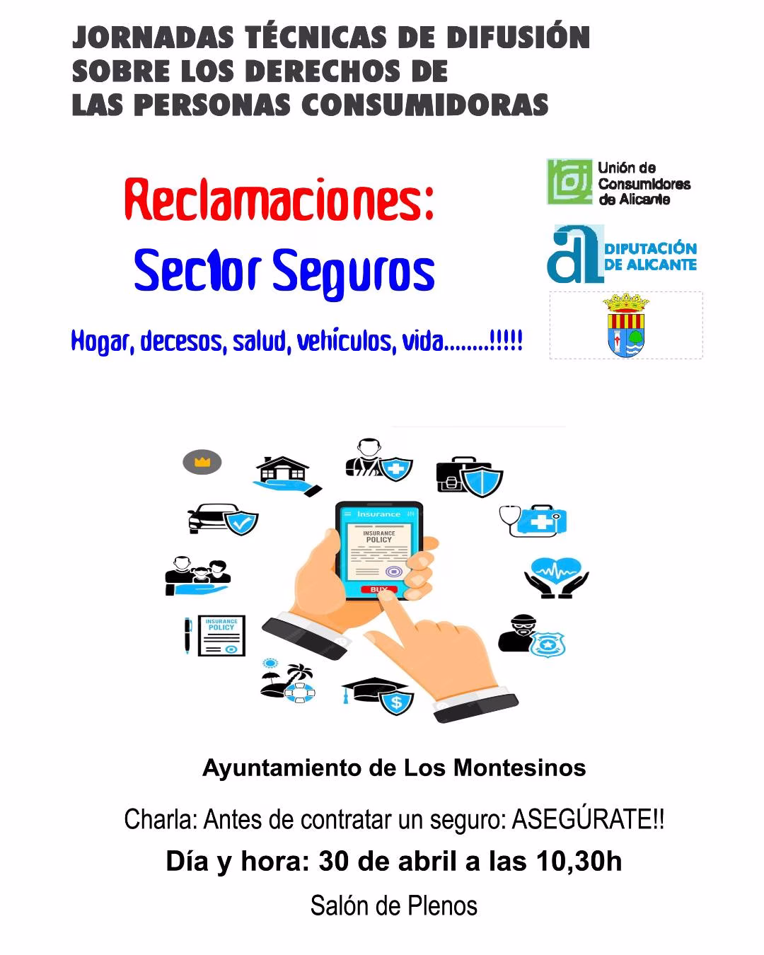 Charla: Antes de contratar un seguro: ¡ASEGÚRATE! en Los Montesinos