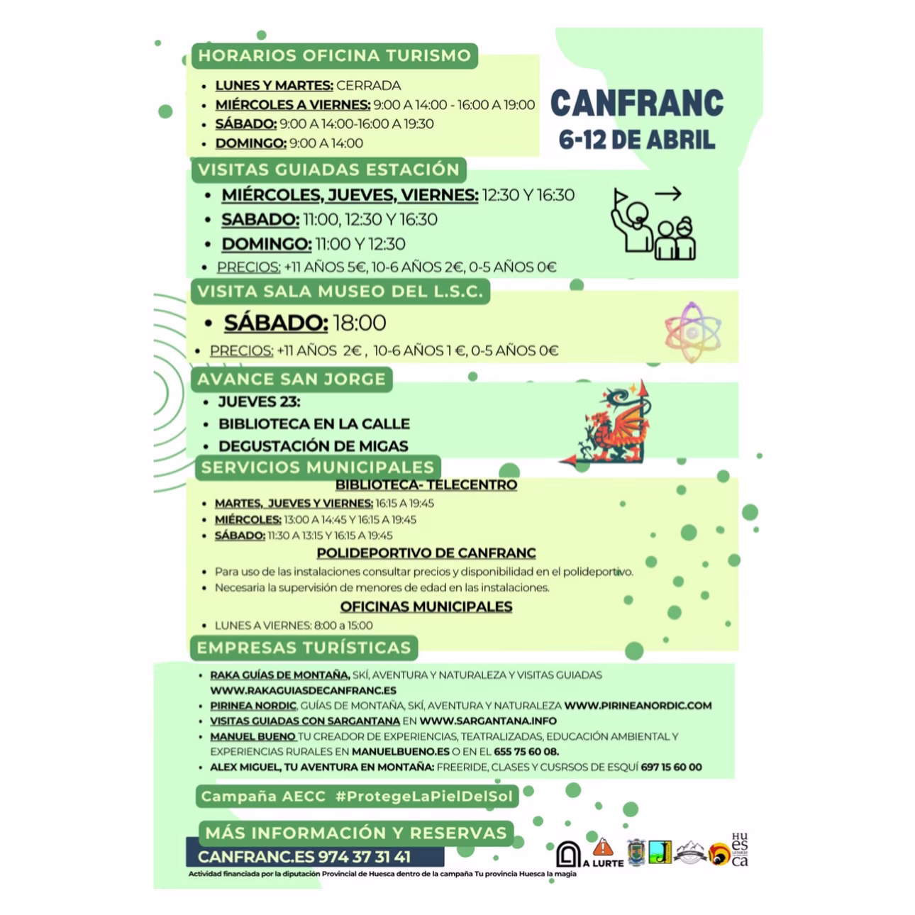 Agenda Semanal Canfranc 6-12 de Abril en Canfranc