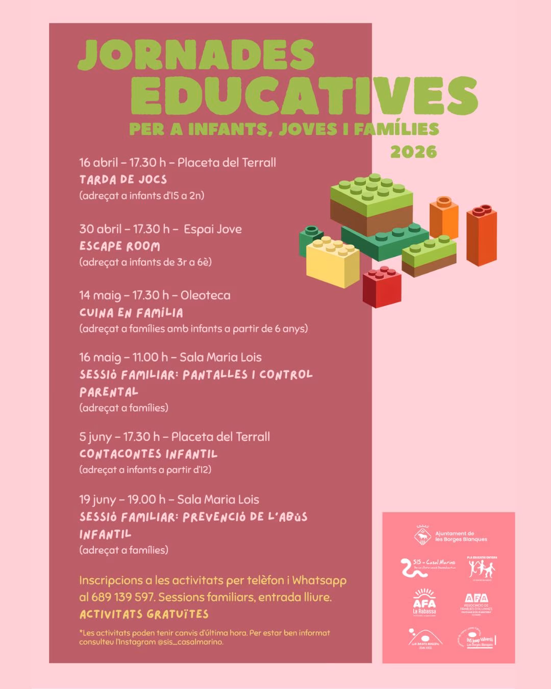 Jornades Educatives 2026 en Les Borges Blanques