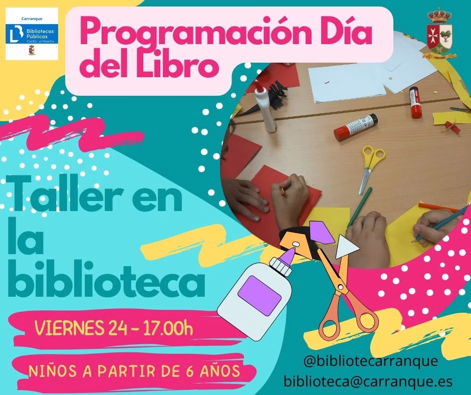 Taller de manualidades para el Día del Libro en Carranque