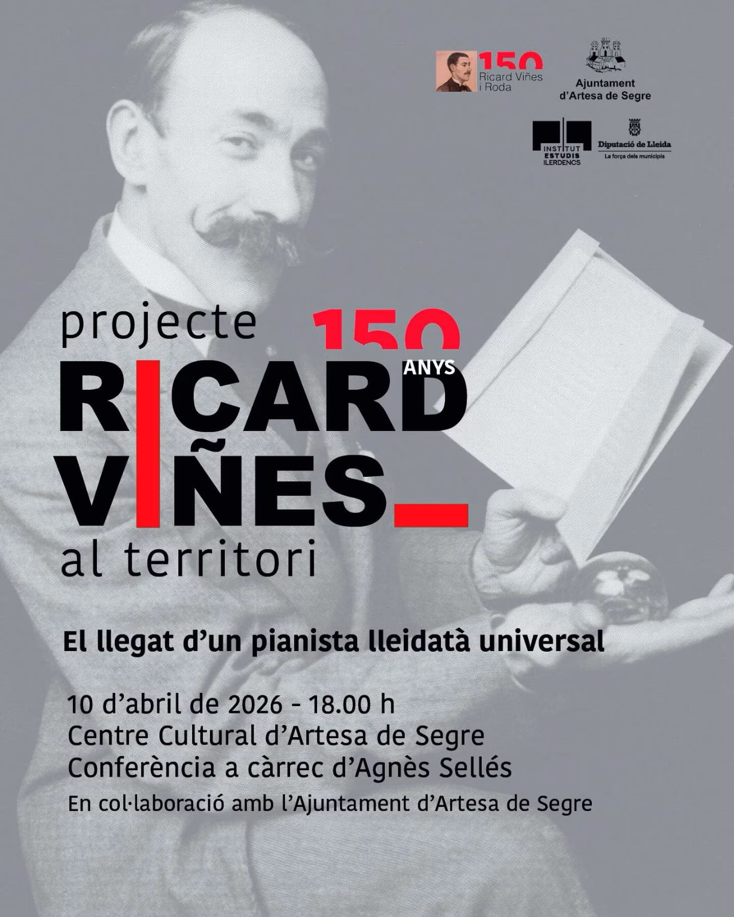 Conferència "Ricard Viñes al territori. El llegat d’un pianista lleidatà universal" en Artesa de Segre