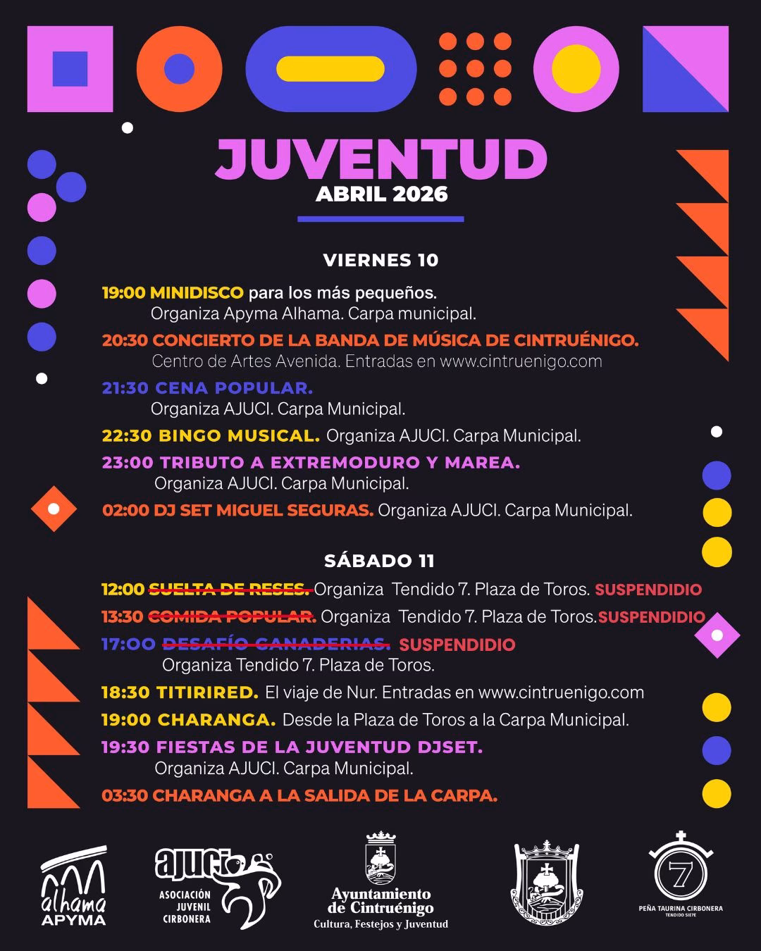 Fiestas de la Juventud 2026 en Cintruénigo
