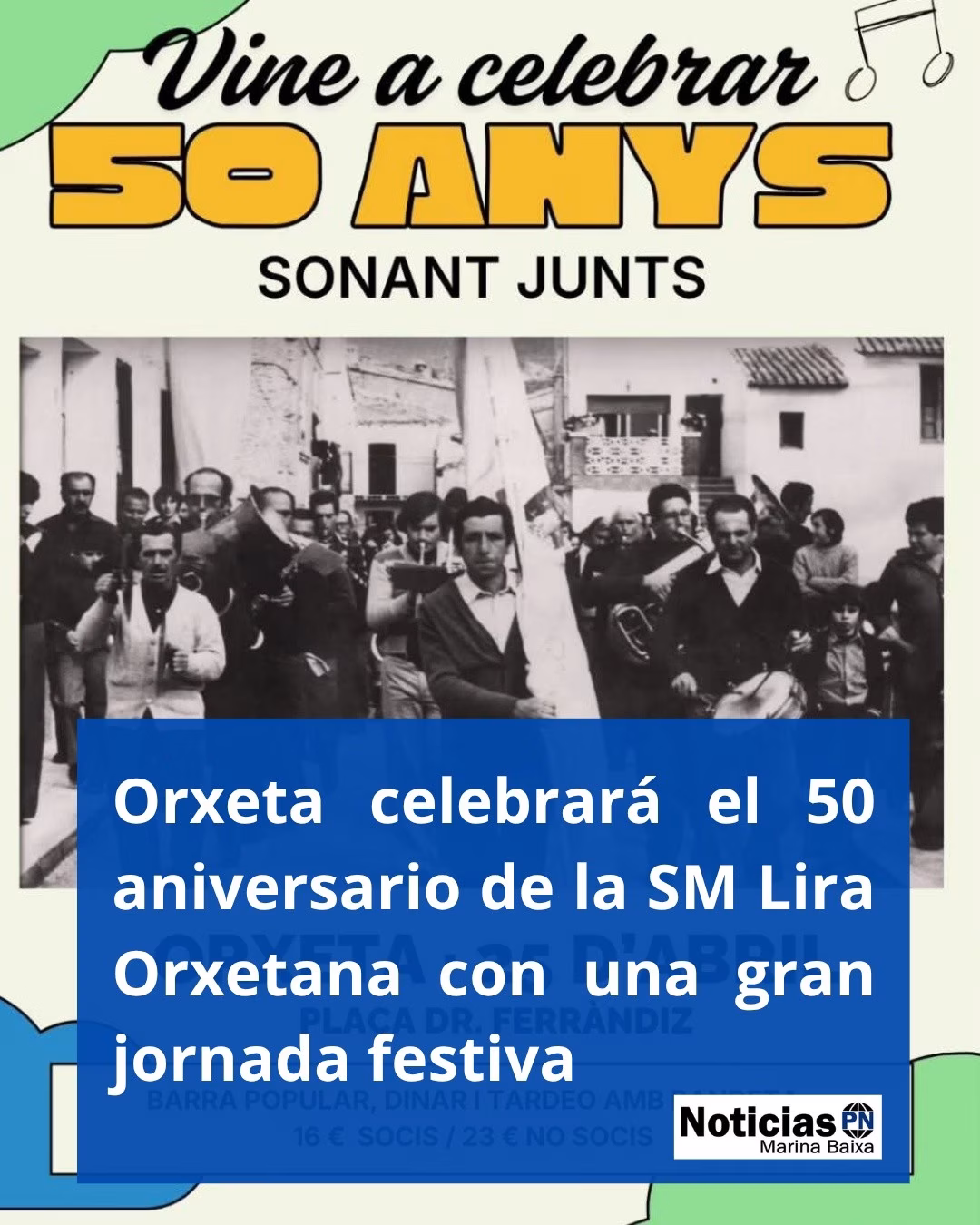 Celebración 50 Aniversario SM Lira Orxetana en Orxeta