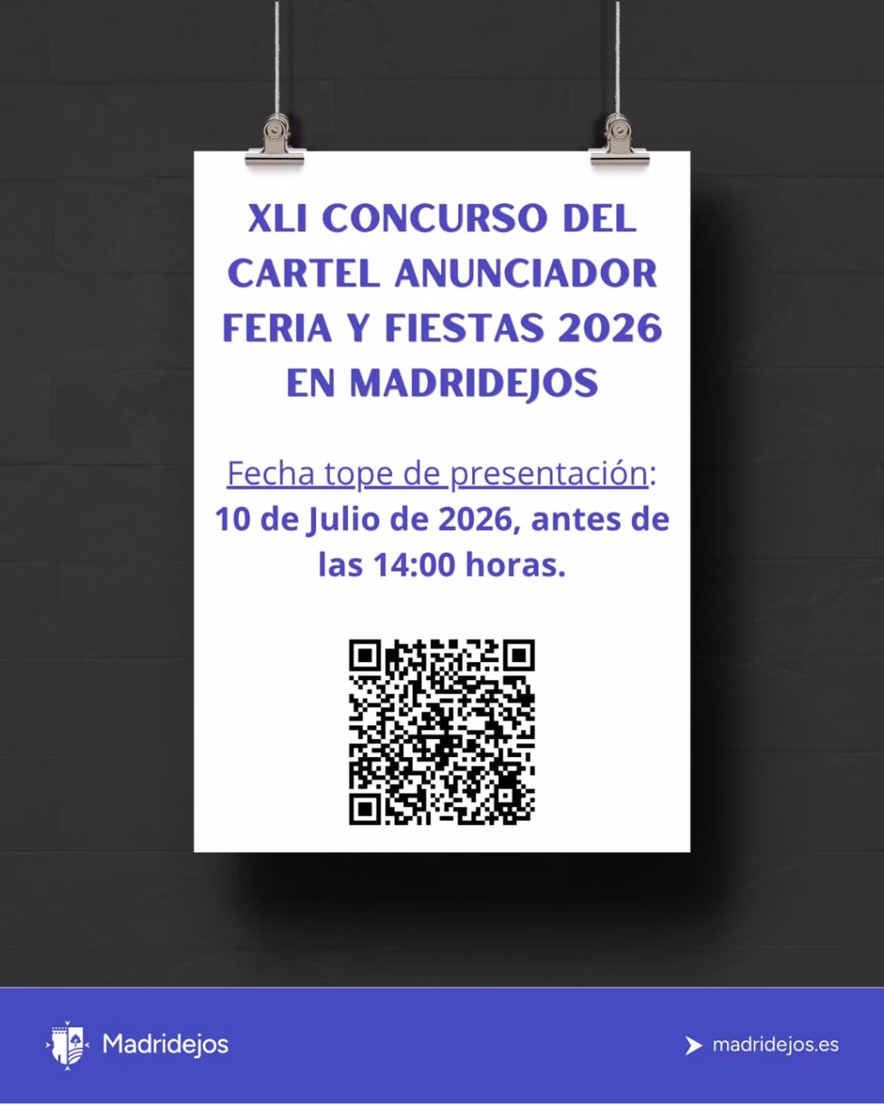 XLI Concurso del cartel anunciador Feria y Fiestas 2026 en Madridejos en Madridejos