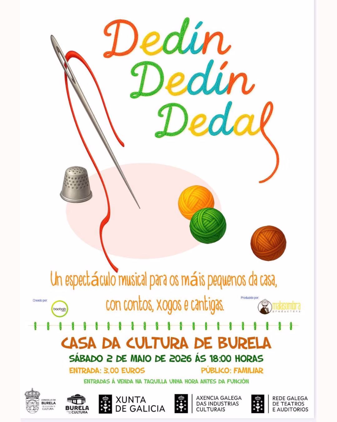 Dedín, dedín, dedal en Burela