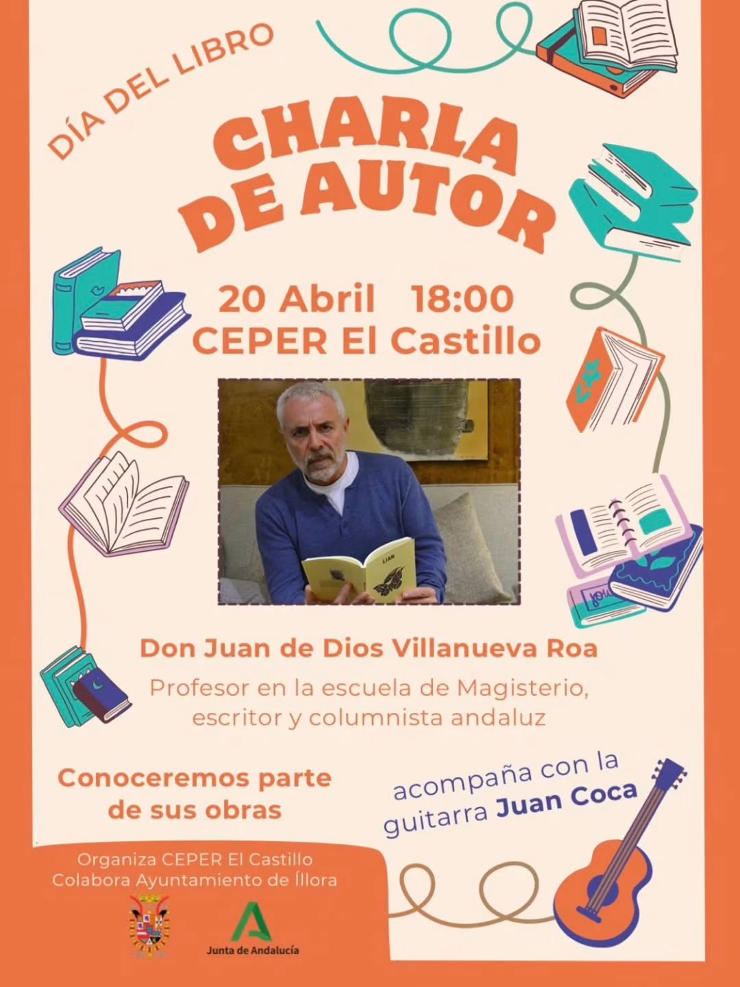 Charla de autor con Don Juan de Dios Villanueva Roa en Illora