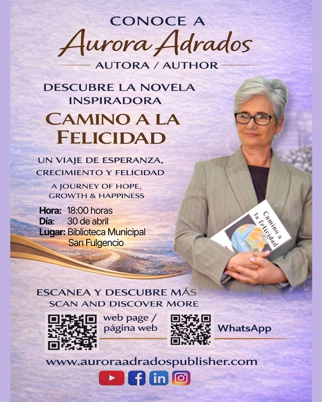 Presentación del libro “Camino a la Felicidad” de Aurora Adrados en San Fulgencio