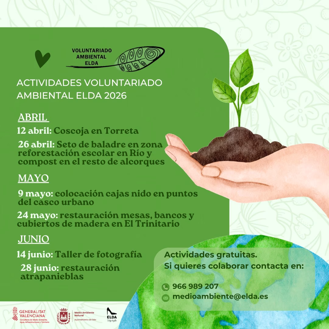 Actividades Voluntariado Ambiental Elda 2026 en Elda