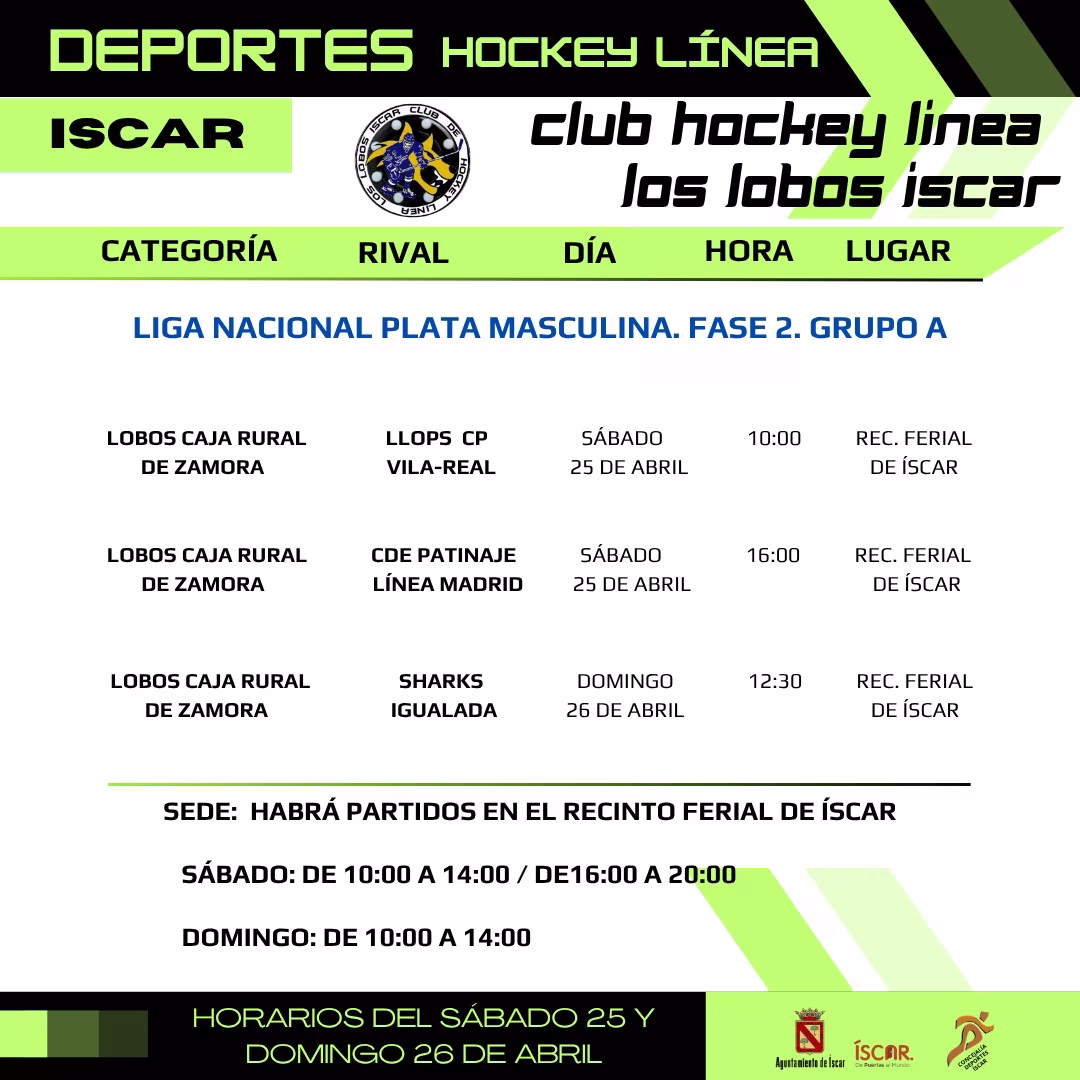 Partido de Hockey Línea: Lobos Caja Rural de Zamora vs. SHARKS IGUALADA en Íscar