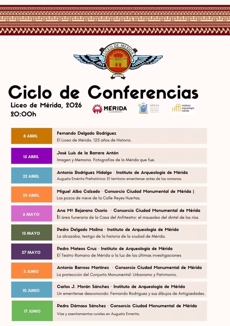 Ciclo Conferencias Liceo: «Los pozos de nieve de la Calle Reyes Huertas» por Miguel Alba en Mérida