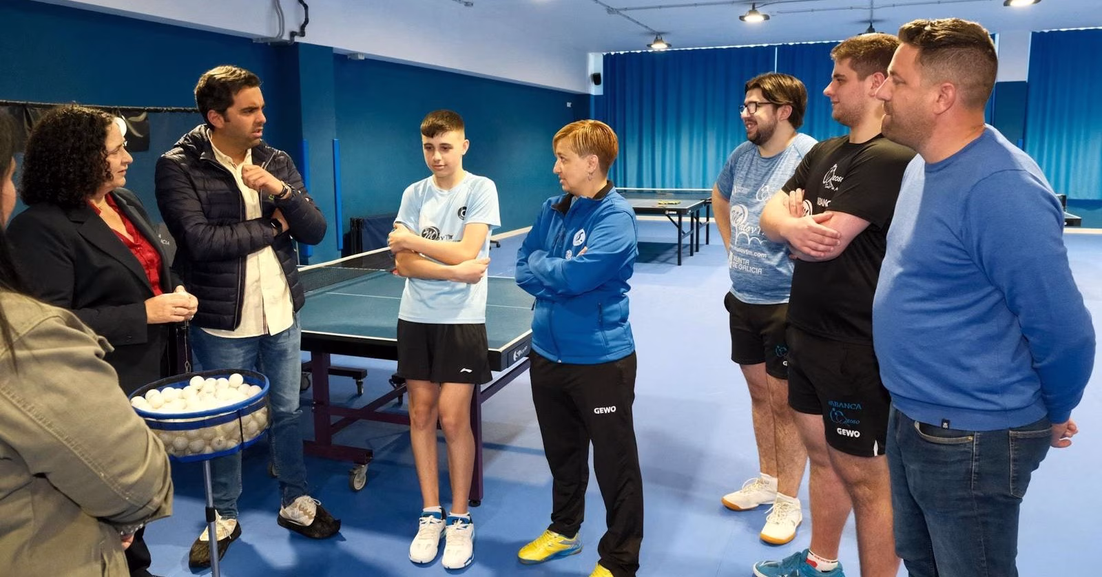 Encontro sobre o tenis de mesa en Oroso en Oroso