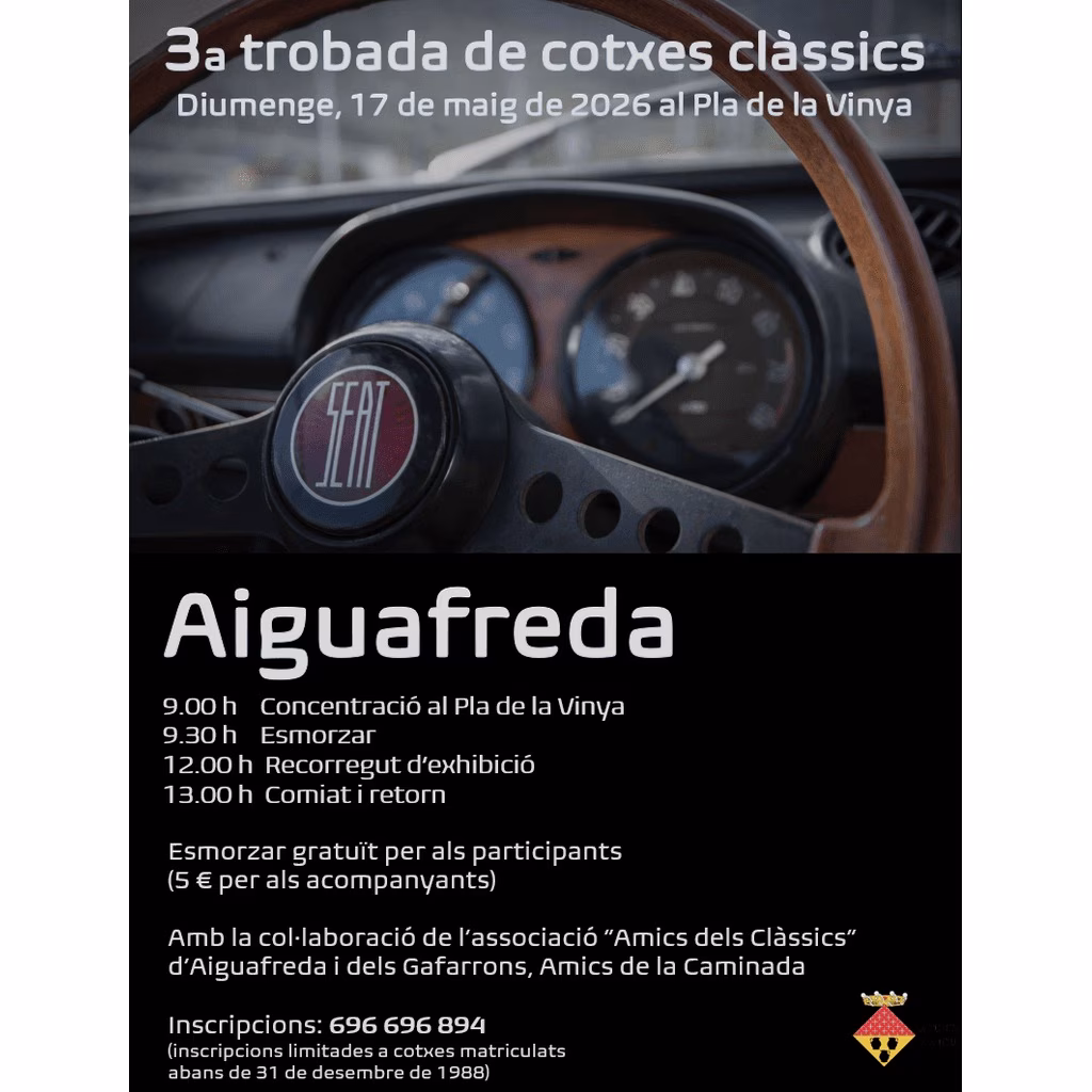 3a Trobada de cotxes clàssics d’Aiguafreda en Aiguafreda