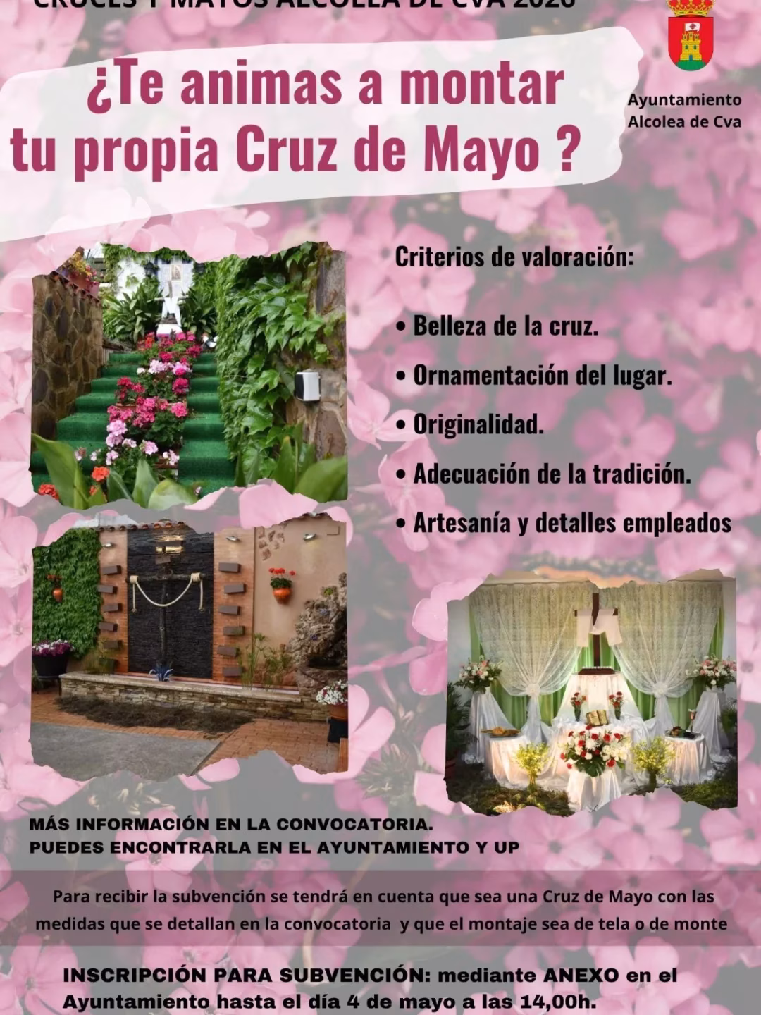 Inscripción para participar en Cruces y Mayos 2026 en Alcolea de Calatrava