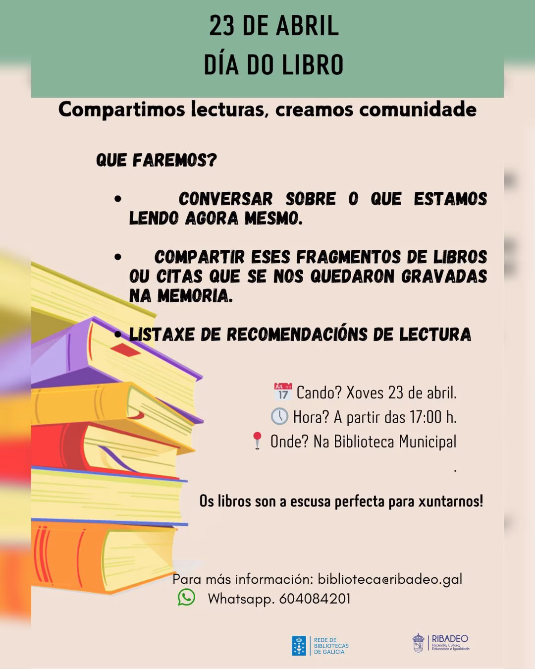 Día do Libro: Compartimos lecturas, creamos comunidade en Ribadeo