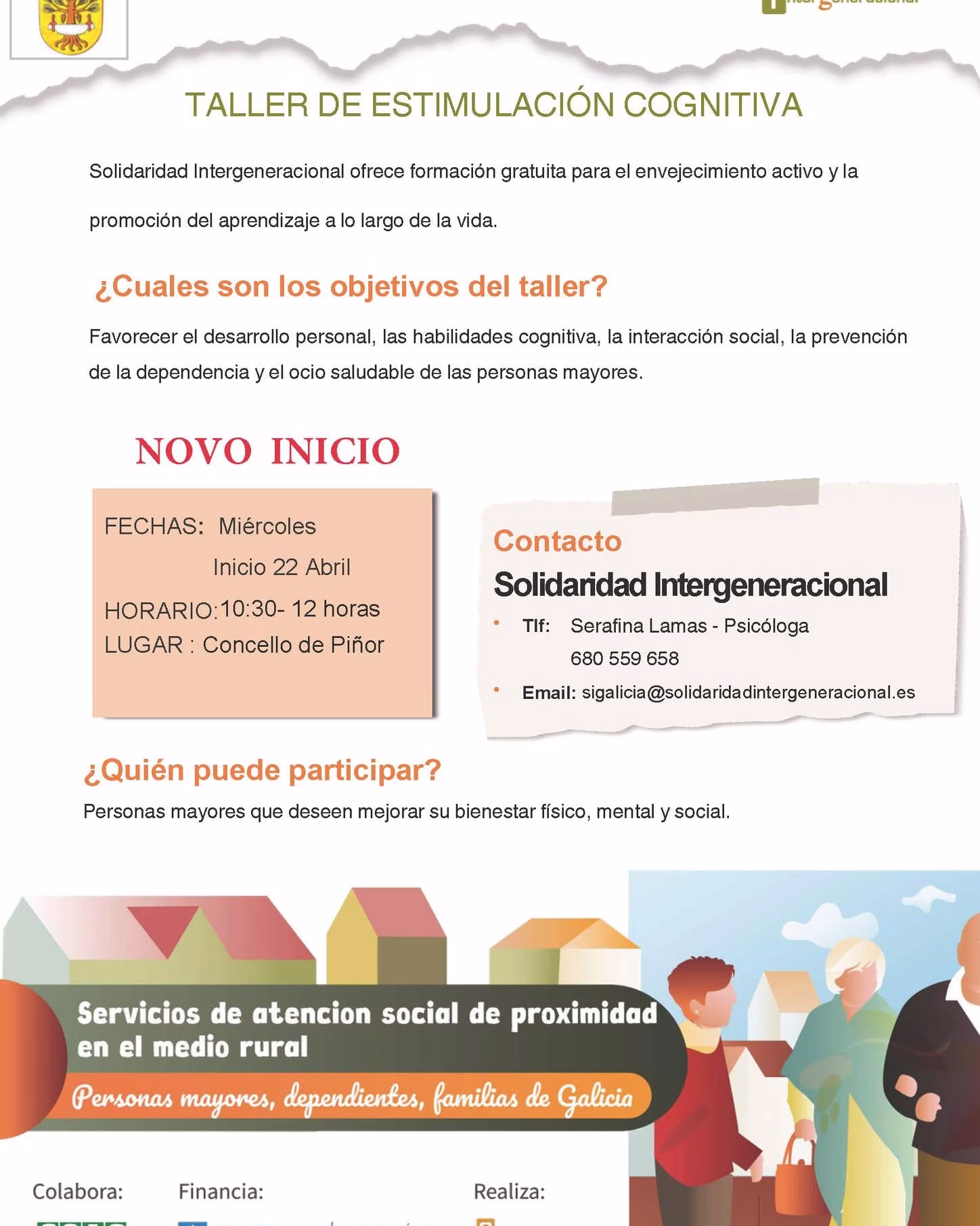 Taller de Estimulación Cognitiva en Piñor