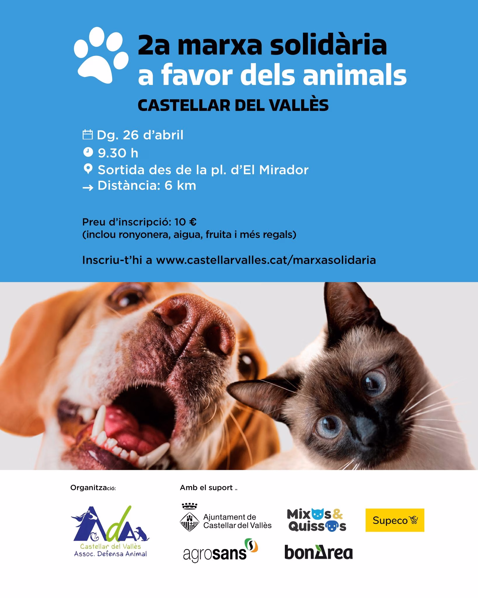 2a marxa solidària a favor dels animals en Castellar del Vallès