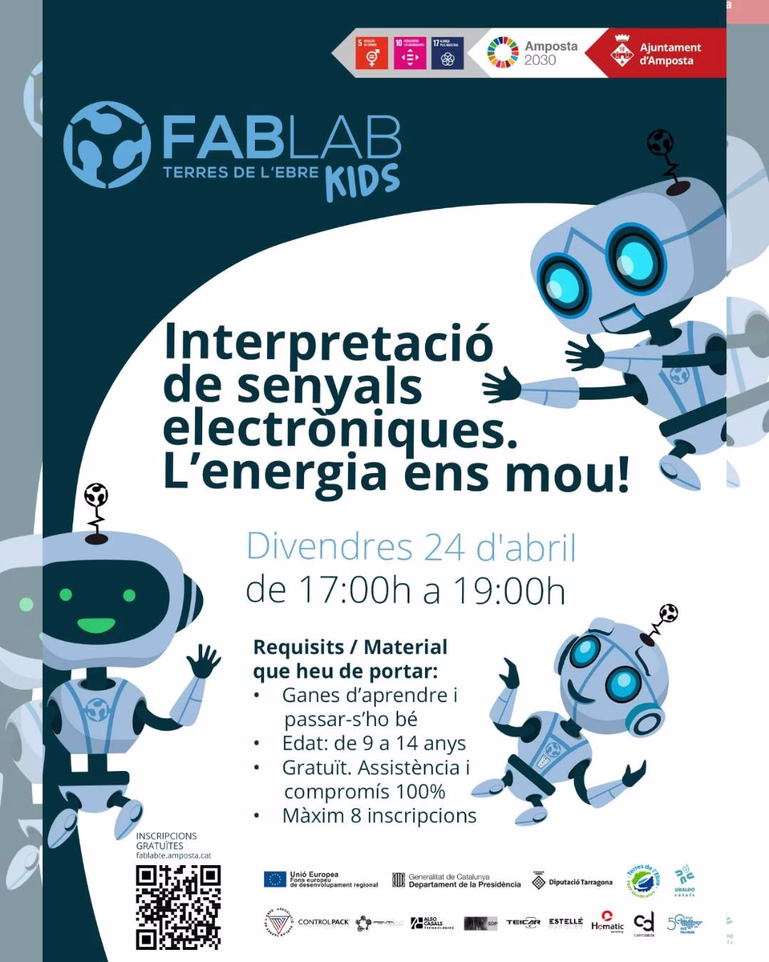 FABLAB KIDS | Interpretació de senyals electròniques. L'energia ens mou! en Amposta