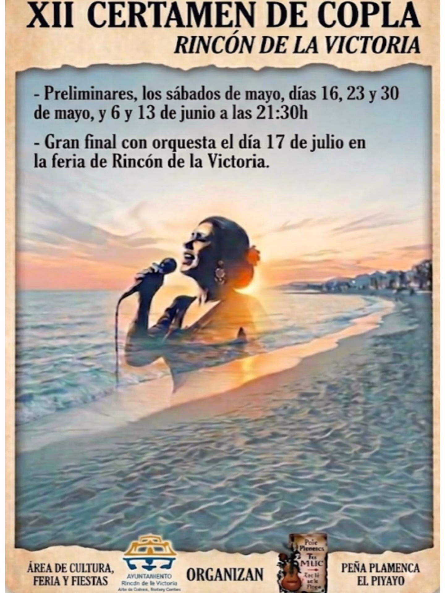 Preliminar del XII Certamen de Copla Rincón de la Victoria en Rincón de la Victoria