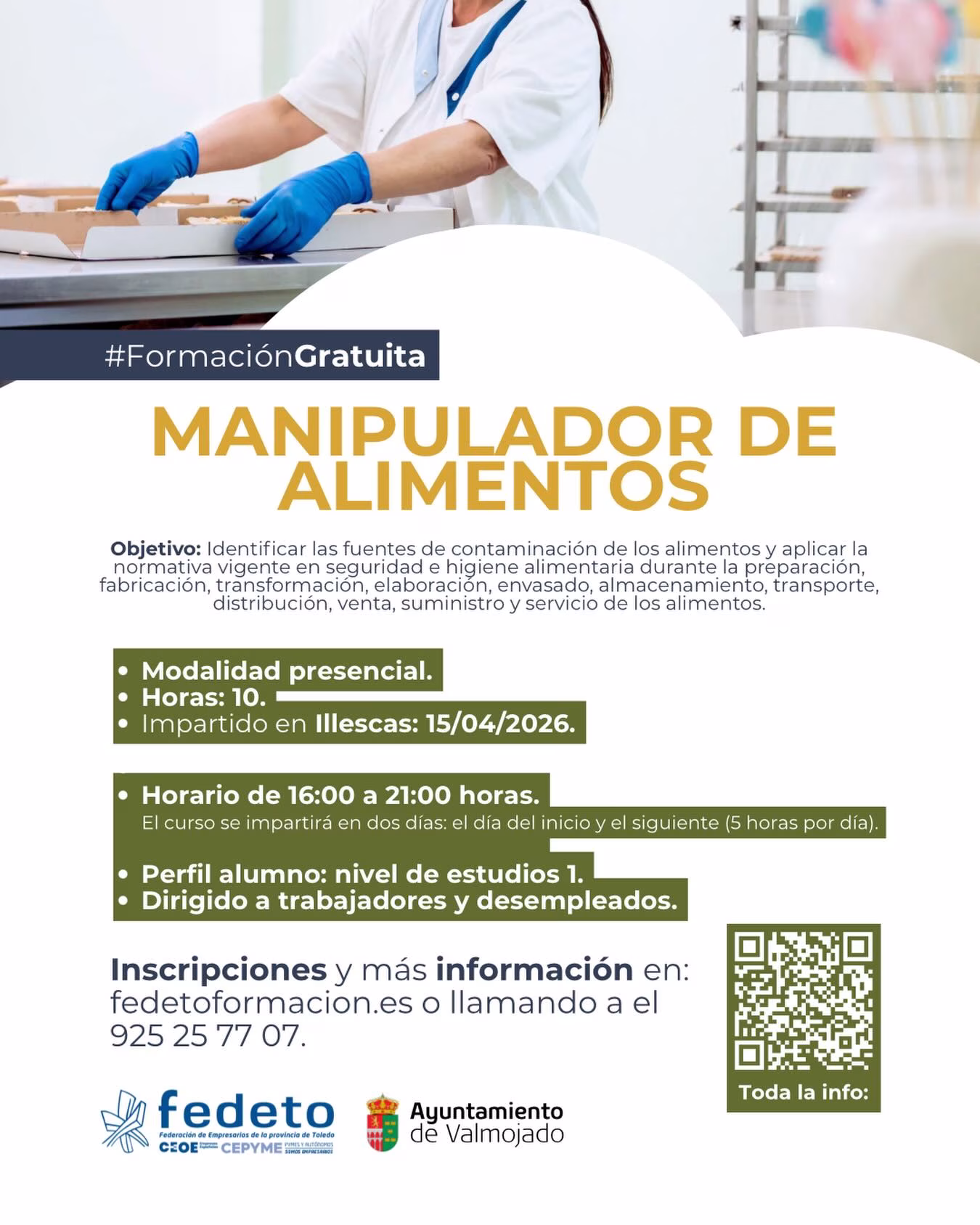 Curso de Manipulador de Alimentos en Valmojado