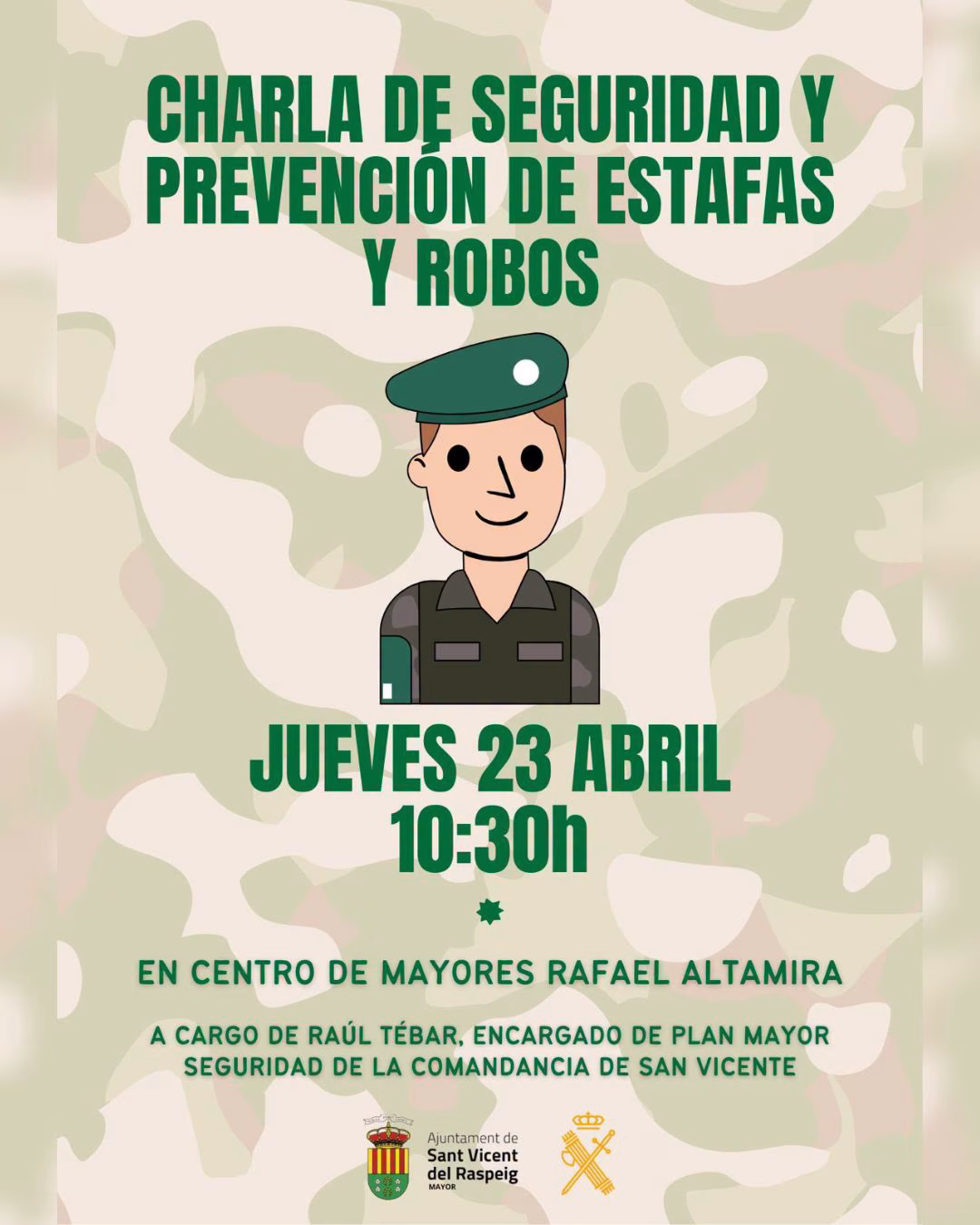 Charla de seguridad y prevención de estafas y robos en San Vicente del Raspeig