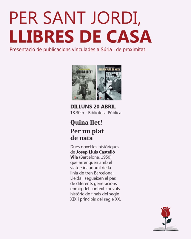 Presentación de los libros ‘Quina llet!’ y ‘Per un plat de nata’ de Josep Lluís Castelló Vila en Súria