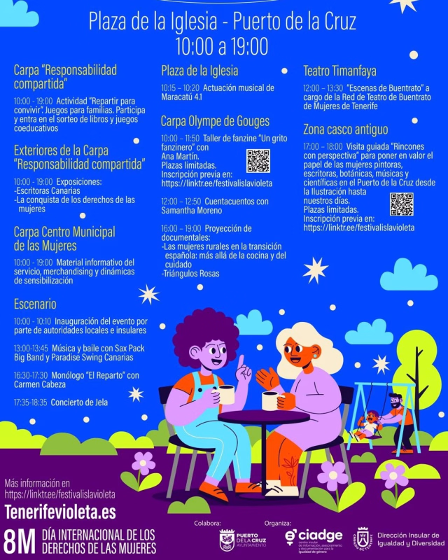Cartel de Festival Isla Violeta en Puerto de la Cruz