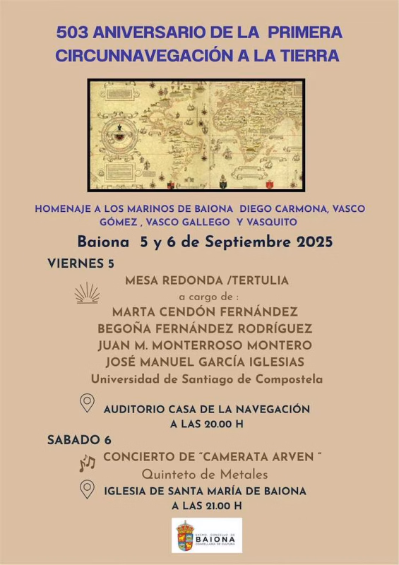 503 Aniversario de la Primera Circunnavegación a la Tierra en Baiona en Baiona