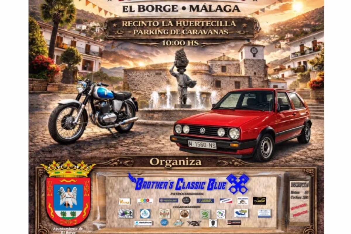 1ª Concentración de Motos y Coches Clásicos de El Borge en El Borge